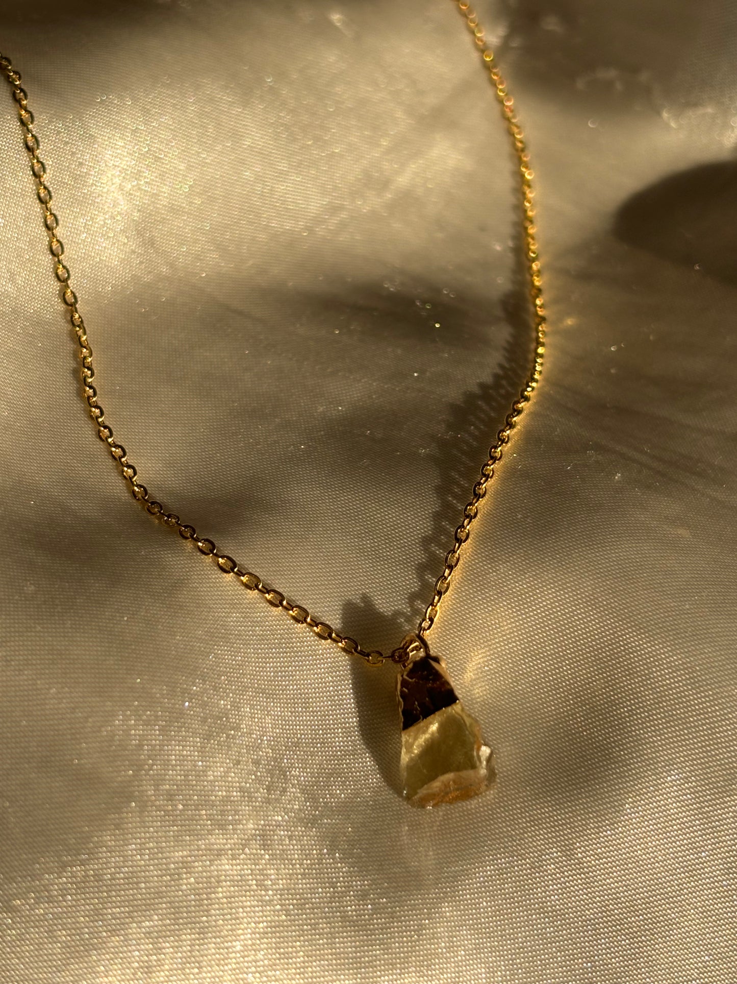 Raw Citrine Necklace