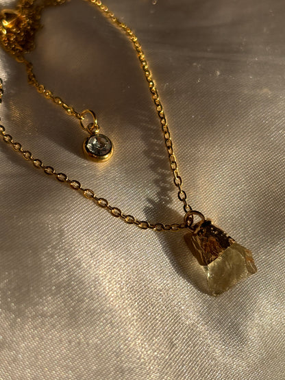 Raw Citrine Necklace